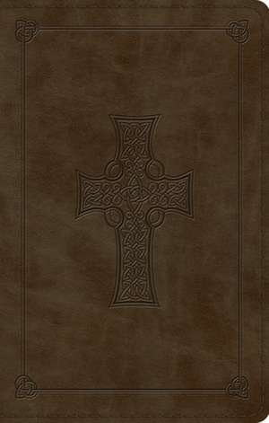 ESV Large Print Value Thinline Bible (TruTone, Olive, Celtic Cross Design) de Spck