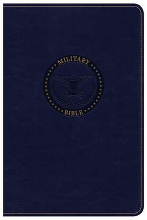 CSB Military Bible, Navy Blue Leathertouch de Holman Bible Staff