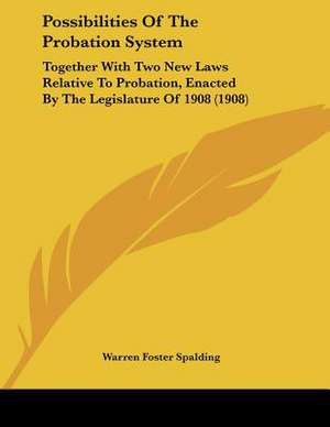 Possibilities Of The Probation System de Warren Foster Spalding