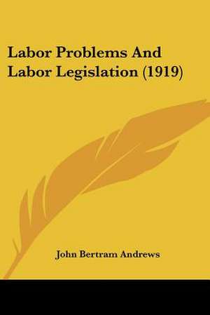 Labor Problems And Labor Legislation (1919) de John Bertram Andrews