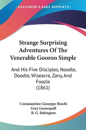 Strange Surprising Adventures Of The Venerable Gooroo Simple de Costanantino Giuseppe Beschi