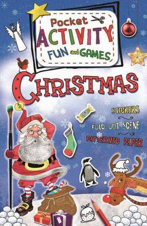 Christmas Pocket Activity Fun and Games: Games, Puzzles, Fold-Out Scenes, Patterned Paper, Stickers! de Andrea Pinnington