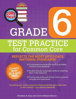 Core Focus Grade 6: Test Practice for Common Core de Christine R. Gray