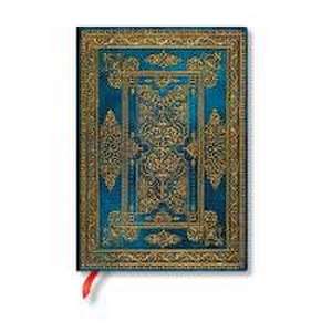 Paperblanks Blue Luxe Luxe Design Hardcover Journal MIDI Unlined Elastic Band Closure 144 Pg 120 GSM de Paperblanks