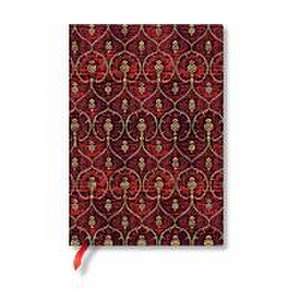 Red Velvet Midi Unlined Softcover Flexi Journal (Elastic Band Closure) de Paperblanks