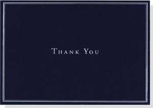 Navy Blue Thank You Notes (Stationery, Note Cards, Boxed Cards) de Peter Pauper Press Inc