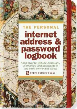 Old World Internet Address & Password Logbook de Peter Pauper Press