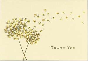 Dandelion Wishes Thank You Notes (Stationery, Note Cards, Boxed Cards) de Inc Peter Pauper Press