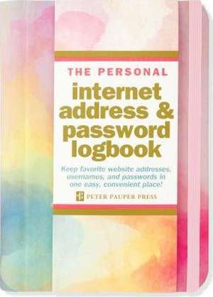 Watercolor Sunset Internet Address & Password Logbook de Inc Peter Pauper Press