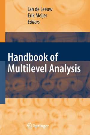 Handbook of Multilevel Analysis de Jan Deleeuw