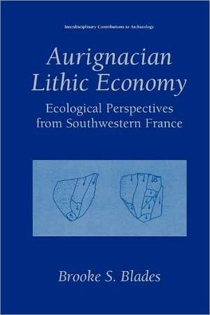 Aurignacian Lithic Economy: Ecological Perspectives from Southwestern France de Brooke S. Blades