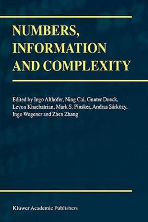 Numbers, Information and Complexity de Ingo Althöfer