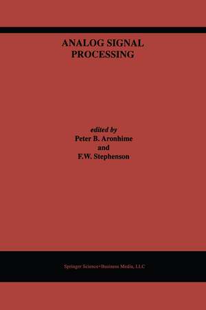 Analog Signal Processing de Peter B. Aronhime