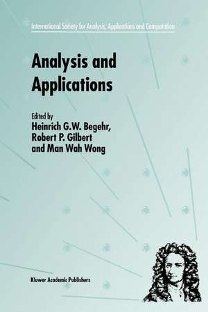 Analysis and Applications - ISAAC 2001 de Heinrich G.W. Begehr