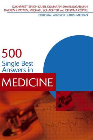 500 Single Best Answers in Medicine de Sukhpreet Singh Dubb