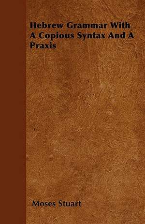 Hebrew Grammar With A Copious Syntax And A Praxis de Moses Stuart