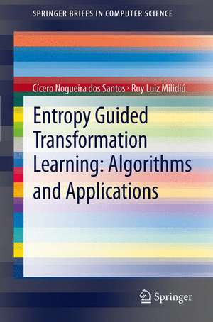 Entropy Guided Transformation Learning: Algorithms and Applications de Cícero Nogueira dos Santos