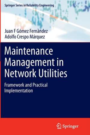 Maintenance Management in Network Utilities: Framework and Practical Implementation de Juan F Gómez Fernández