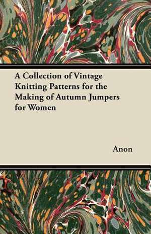 A Collection of Vintage Knitting Patterns for the Making of Autumn Jumpers for Women de Anon