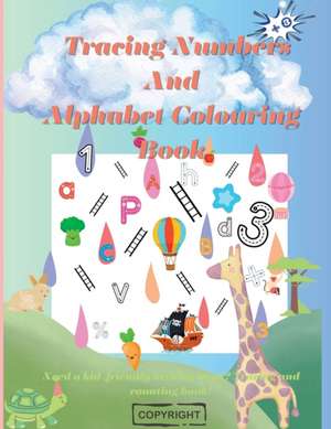 Tracing Numbers and Alphabet coloring book de Daria Lugowska