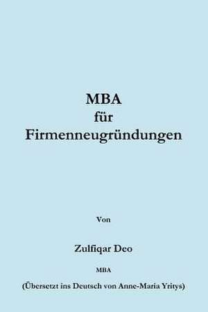 MBA for Startups (German) de Zulfiqar Deo