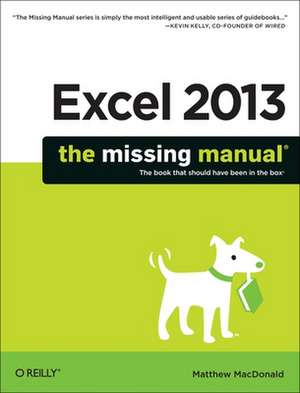 Excel 2013 – The Missing Manual de Matthew Macdonald