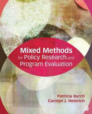 Mixed Methods for Policy Research and Program Evaluation de Patricia E. Burch