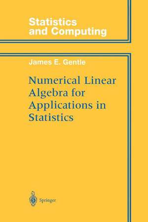 Numerical Linear Algebra for Applications in Statistics de James E. Gentle