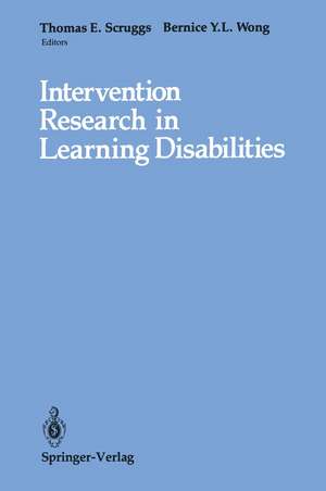 Intervention Research in Learning Disabilities de Thomas E. Scruggs