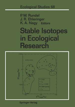 Stable Isotopes in Ecological Research de P.W. Rundel