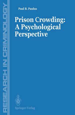 Prisons Crowding: A Psychological Perspective de Verne C. Cox