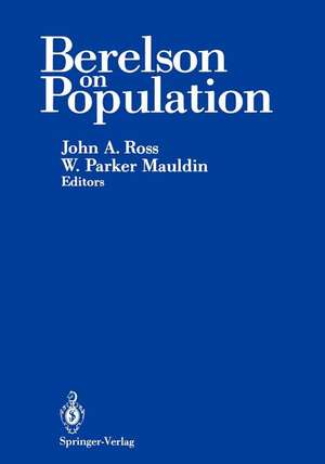 Berelson on Population de John A. Ross