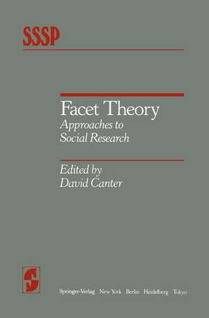 Facet Theory: Approaches to Social Research de D. Canter