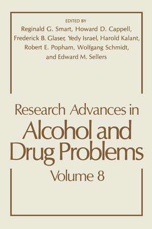 Research Advances in Alcohol and Drug Problems de Reginald G. Smart