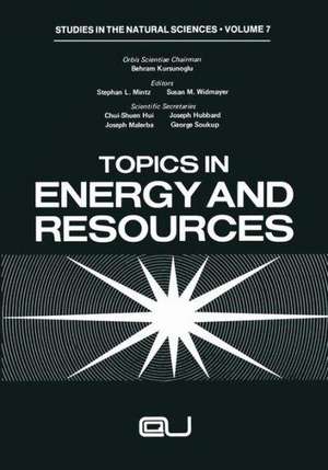 Topics in Energy and Resources de Stephan L. Mintz