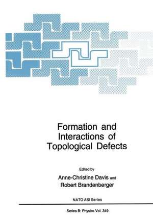 Formation and Interactions of Topological Defects: Proceedings of a NATO Advanced Study Institute on Formation and Interactions of Topological Defects, held August 22–September 2, 1994, in Cambridge, England de Anne-Christine Davis