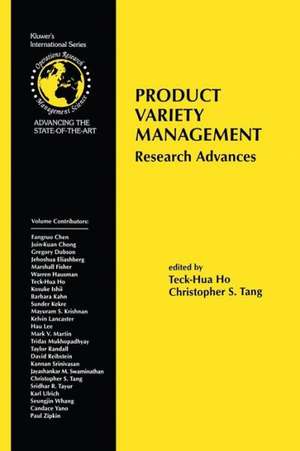 Product Variety Management: Research Advances de Teck-Hua Ho