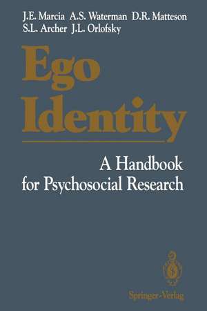 Ego Identity: A Handbook for Psychosocial Research de James E. Marcia