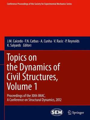 Topics on the Dynamics of Civil Structures, Volume 1: Proceedings of the 30th IMAC, A Conference on Structural Dynamics, 2012 de J.M. Caicedo