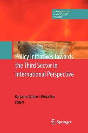 Policy Initiatives Towards the Third Sector in International Perspective de Benjamin Gidron