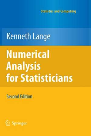 Numerical Analysis for Statisticians de Kenneth Lange