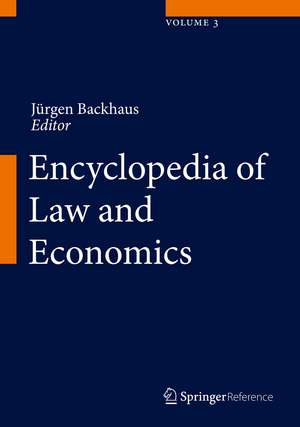 Encyclopedia of Law and Economics de Alain Marciano