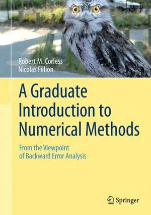 A Graduate Introduction to Numerical Methods: From the Viewpoint of Backward Error Analysis de Robert M. Corless