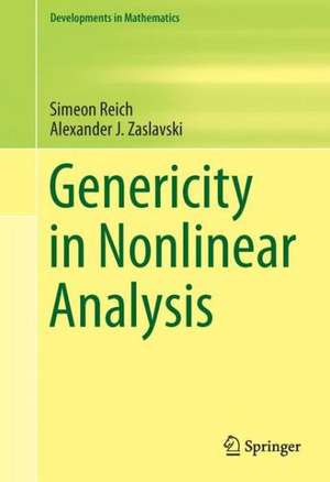 Genericity in Nonlinear Analysis de Simeon Reich