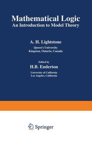 Mathematical Logic: An Introduction to Model Theory de A. Lightstone