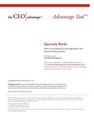 Quarterly Rocks de LLC Ceo Advisors