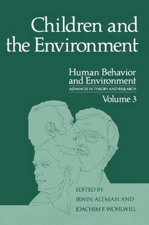 Children and the Environment de Irwin Altman