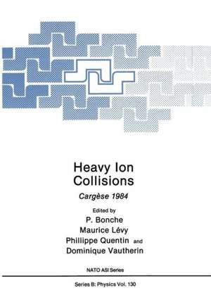 Heavy Ion Collisions: Cargèse 1984 de Paul Bonche