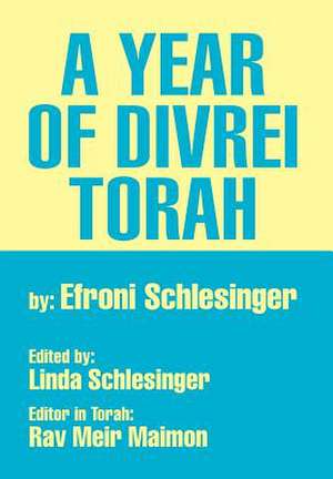 A Year of Divrei Torah de Efroni Schlesinger