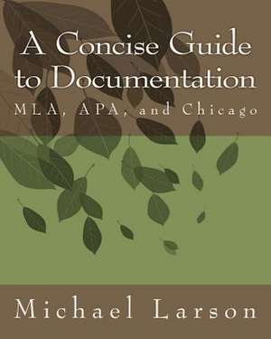 A Concise Guide to Documentation de Michael J. P. Larson